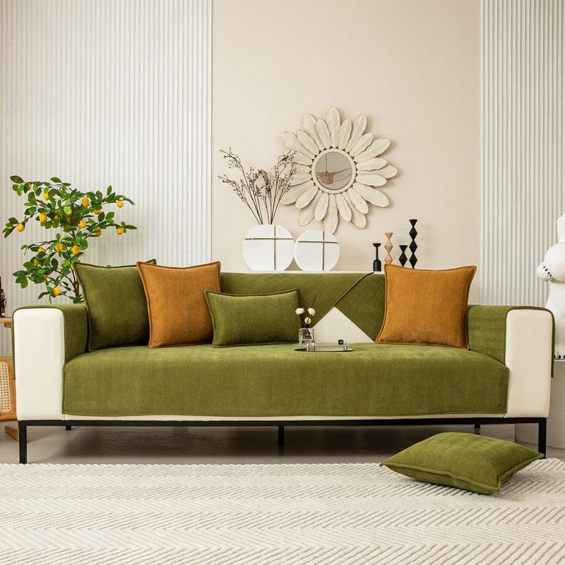 Non-Slip Sofa Cover | Fleece Couch Cover with Anti-Slip Bottom