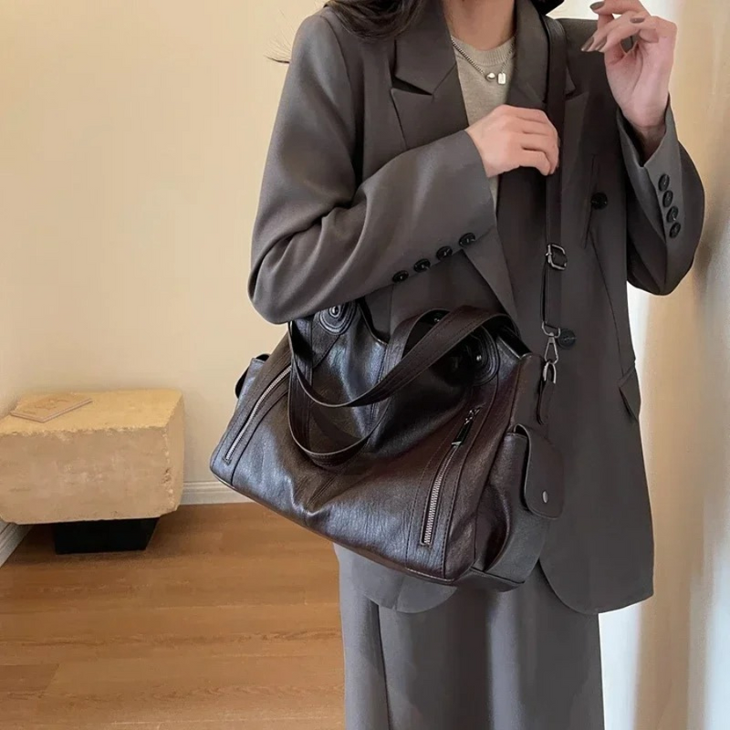Moderna borsa a tracolla | borsa da lavoro capiente con più scomparti