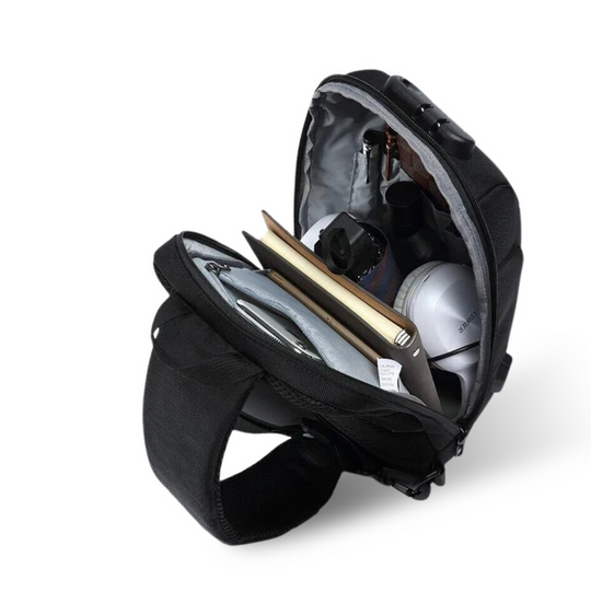Anti-Theft Crossbody Bag | USB Charging Port Safety Sling Backpack