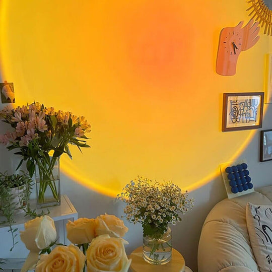 Sunset Projector Lamp | Golden Aesthetic Ambient Light for Room Decoration
