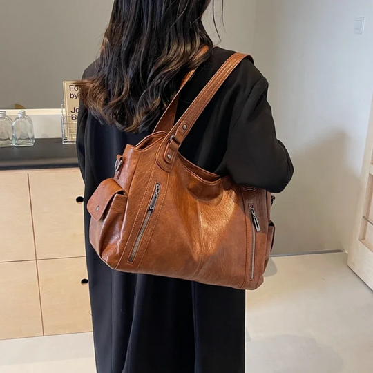 Moderna borsa a tracolla | borsa da lavoro capiente con più scomparti