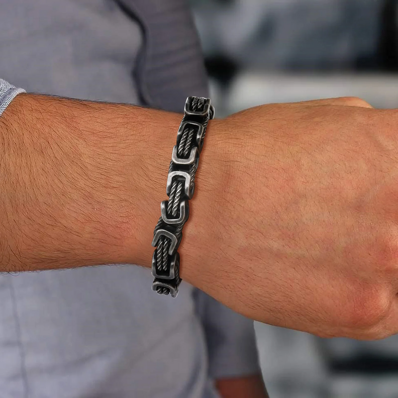 Woven Link Bracelet for Men | Stainless Steel Jewelry