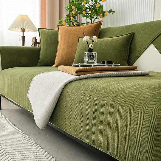 Non-Slip Sofa Cover | Fleece Couch Cover with Anti-Slip Bottom