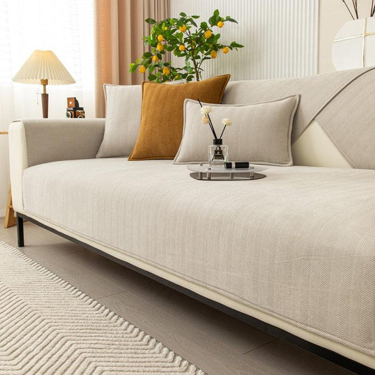 Non-Slip Sofa Cover | Fleece Couch Cover with Anti-Slip Bottom