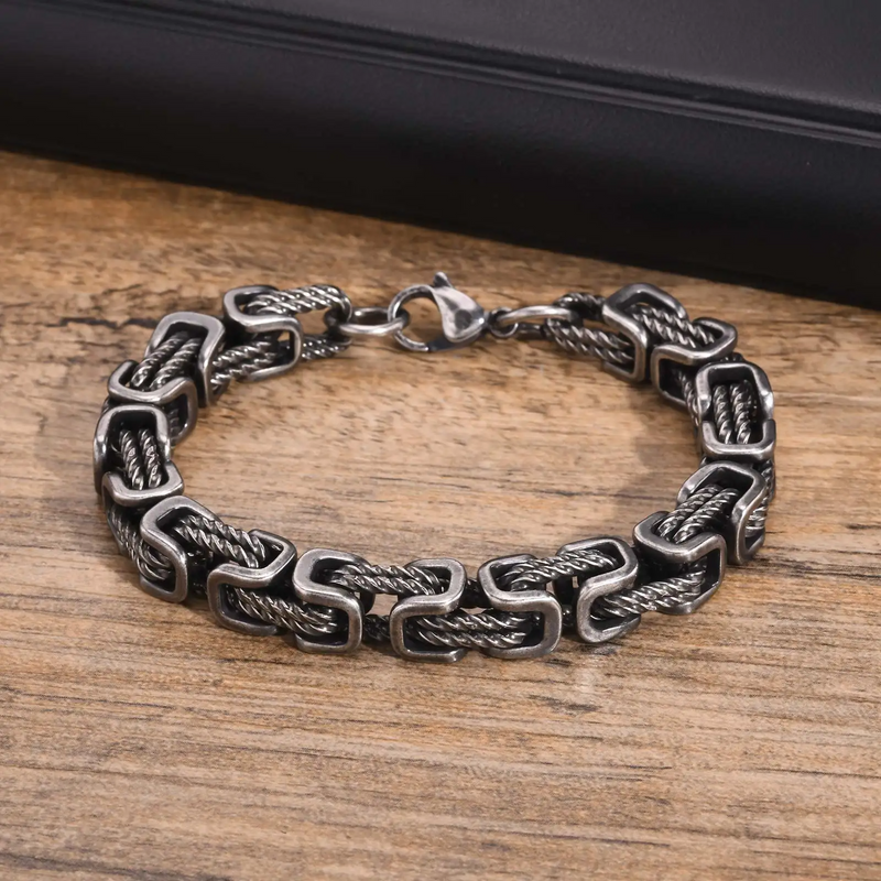 Woven Link Bracelet for Men | Stainless Steel Jewelry