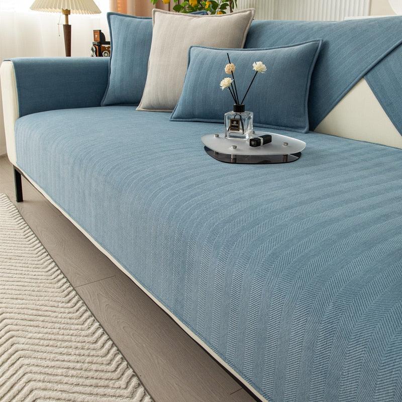Non-Slip Sofa Cover | Fleece Couch Cover with Anti-Slip Bottom