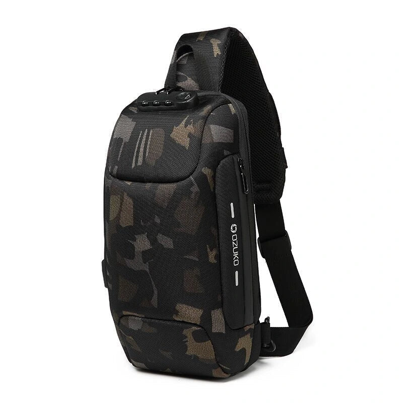 Anti-Theft Crossbody Bag | USB Charging Port Safety Sling Backpack