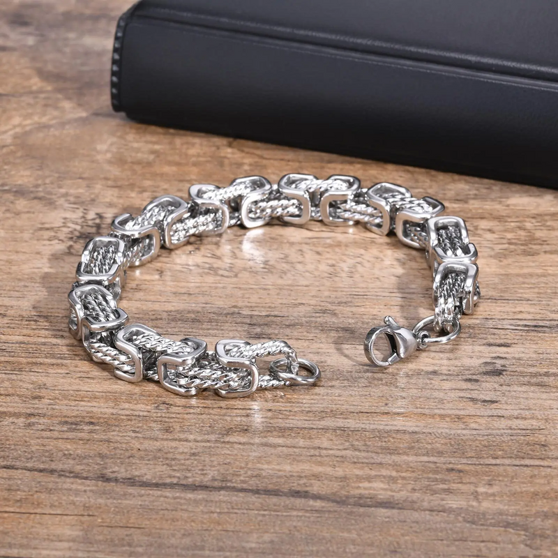 Woven Link Bracelet for Men | Stainless Steel Jewelry