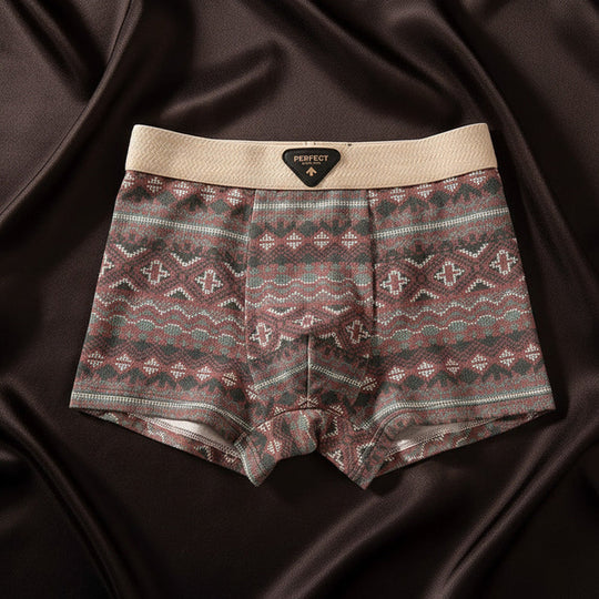 Boxer in misto cotone con motivo geometrico