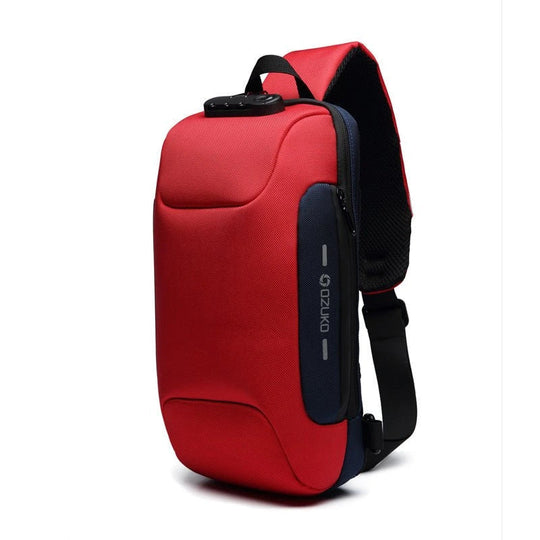 Anti-Theft Crossbody Bag | USB Charging Port Safety Sling Backpack