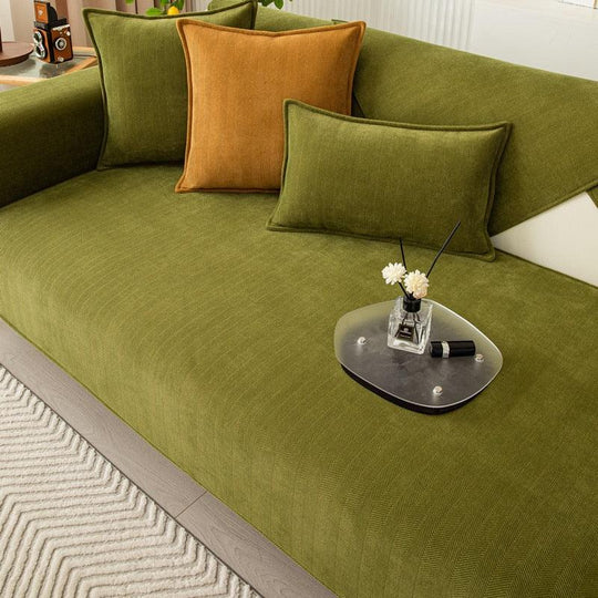 Non-Slip Sofa Cover | Fleece Couch Cover with Anti-Slip Bottom