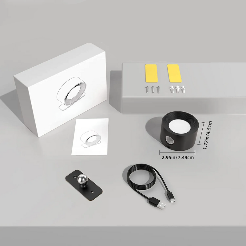 Wireless Wall Lamp | Self-Adhesive Rechargeable Lamp with Adjustable Head
