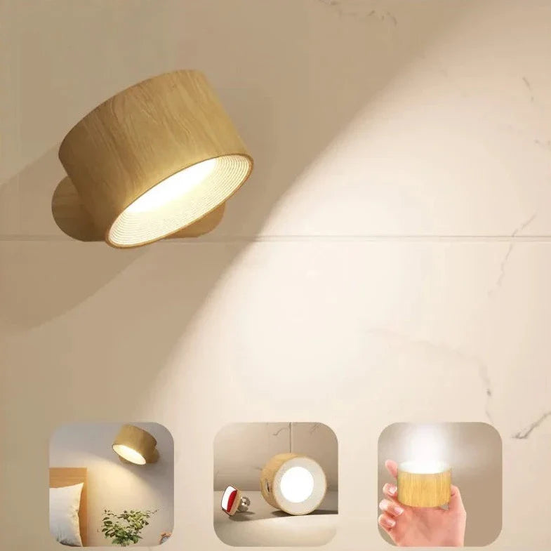 Wireless Wall Lamp | Self-Adhesive Rechargeable Lamp with Adjustable Head