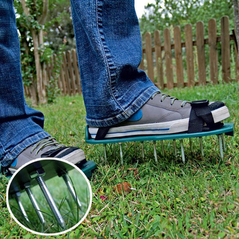 Spiked Lawn Aerator Shoes | Garden Footwear for Lawn Maintenance