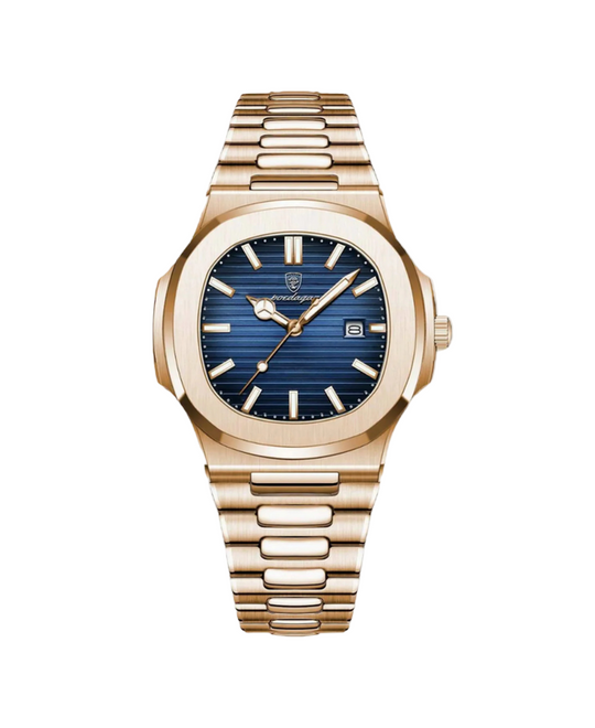 Orologio analogico color oro al quarzo | In acciaio inossidabile