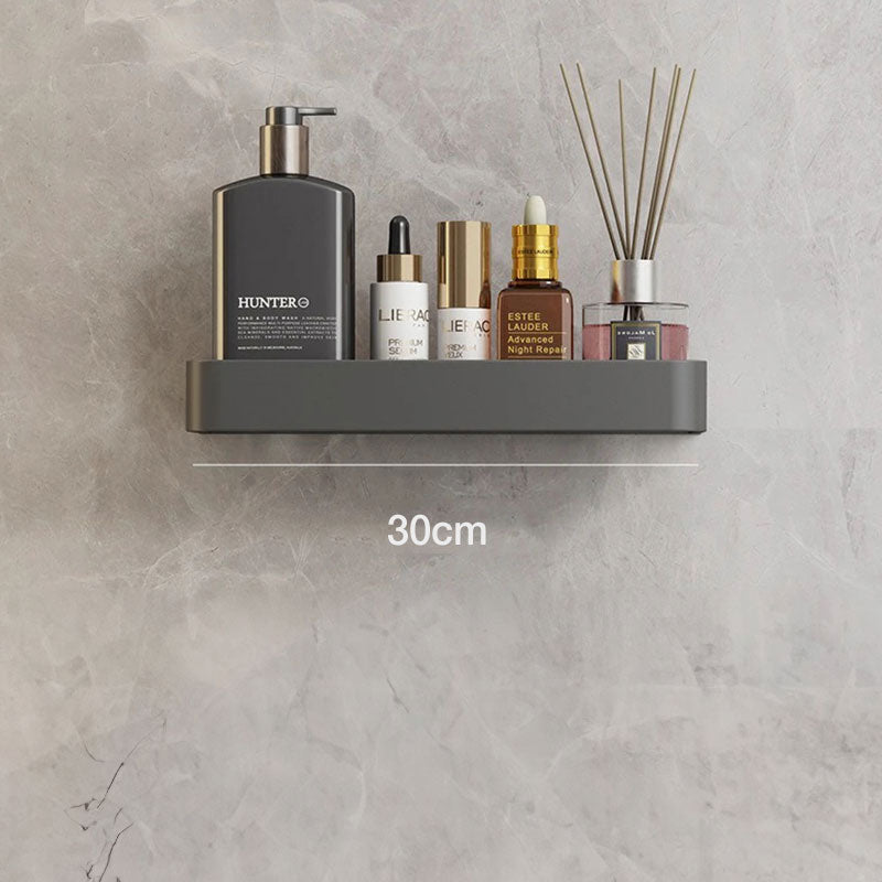 Modern Gray Bathroom Shelf | Wall-Mounted Shower Storage Organizer