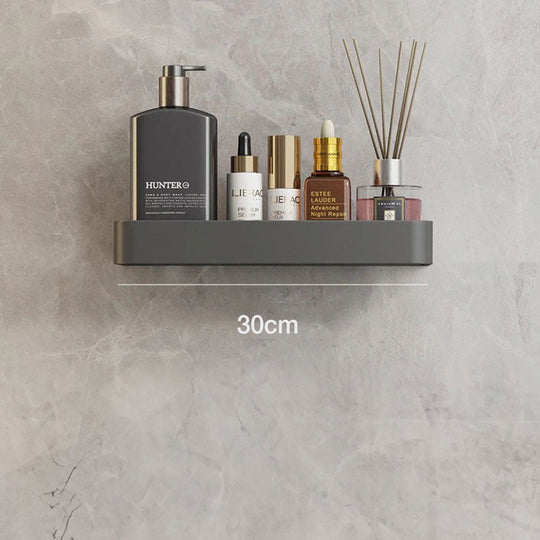 Modern Gray Bathroom Shelf | Wall-Mounted Shower Storage Organizer