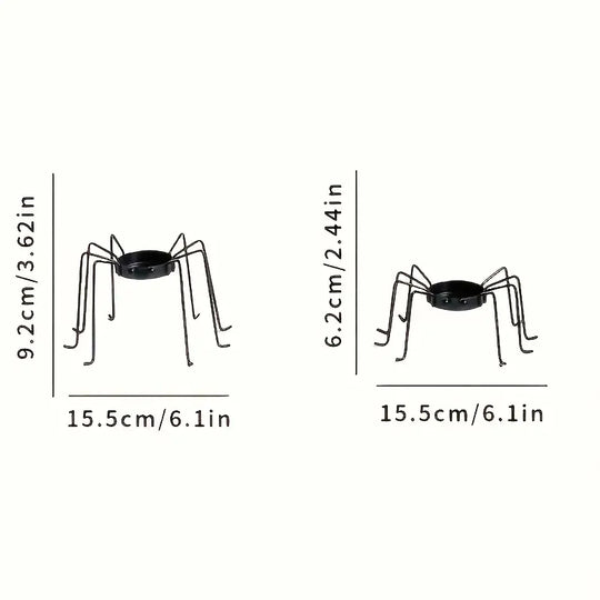 Set of 2 Metal Spinning Candle Holders | Halloween &amp; Holiday Table Decorations