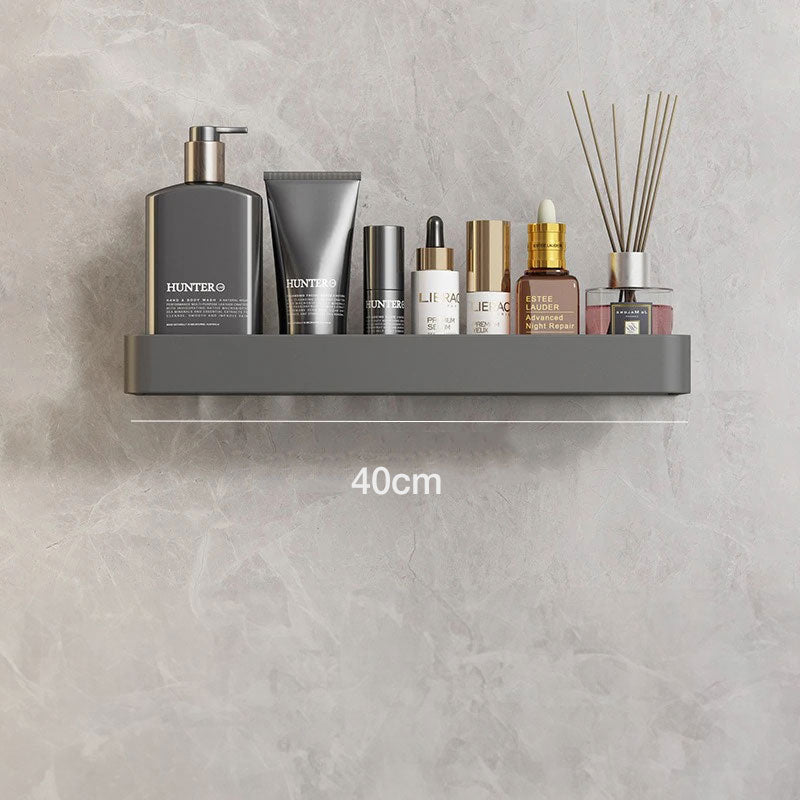 Modern Gray Bathroom Shelf | Wall-Mounted Shower Storage Organizer