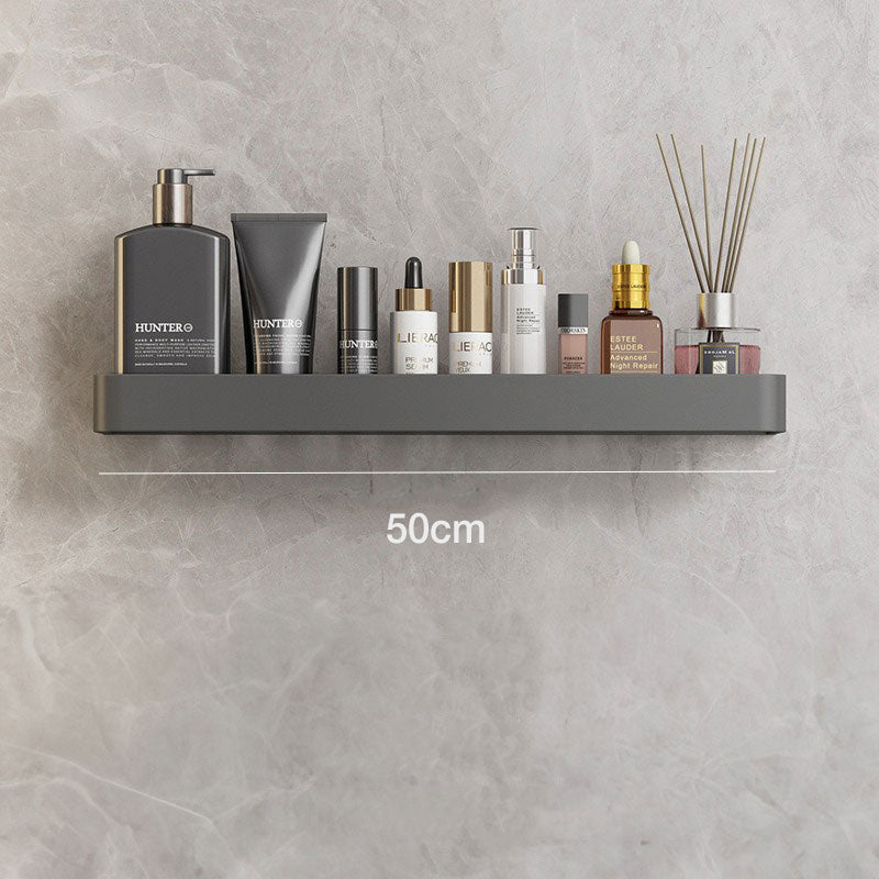 Modern Gray Bathroom Shelf | Wall-Mounted Shower Storage Organizer