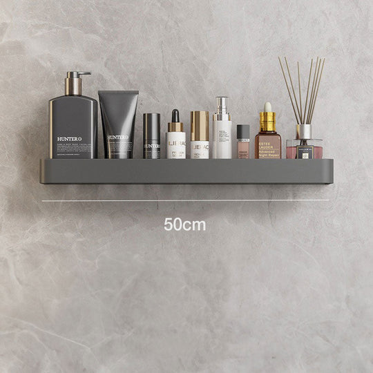 Modern Gray Bathroom Shelf | Wall-Mounted Shower Storage Organizer
