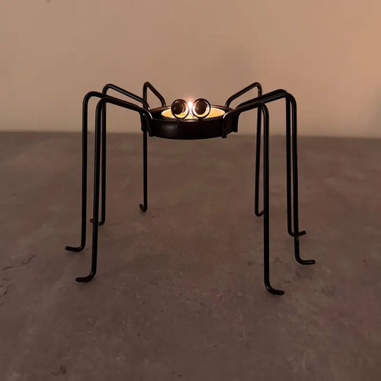 Set of 2 Metal Spinning Candle Holders | Halloween &amp; Holiday Table Decorations