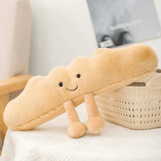Divertente peluche a forma di pane | Simpatica baguette imbottita