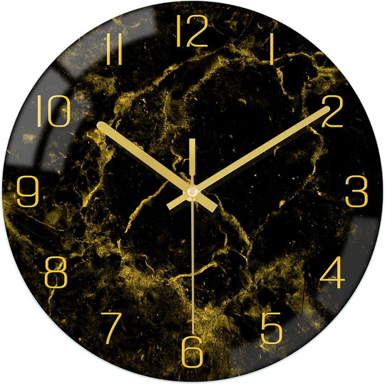 Orologio da parete in vetro con galassia | Orologio moderno per la decorazione della casa