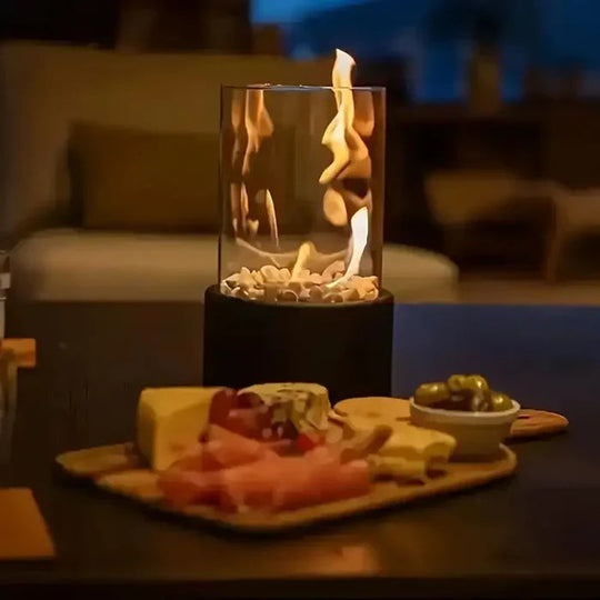Portable Tabletop Fireplace | Mini Bioethanol Fireplace for Autumn Decorations