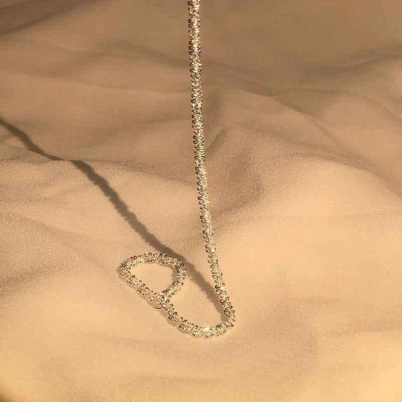 Sparkling Silver-Tone Link Bracelet | Modern Minimalist Chain Jewelry Gift