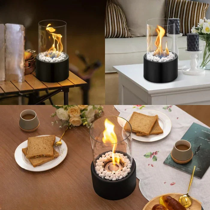 Portable Tabletop Fireplace | Mini Bioethanol Fireplace for Autumn Decorations