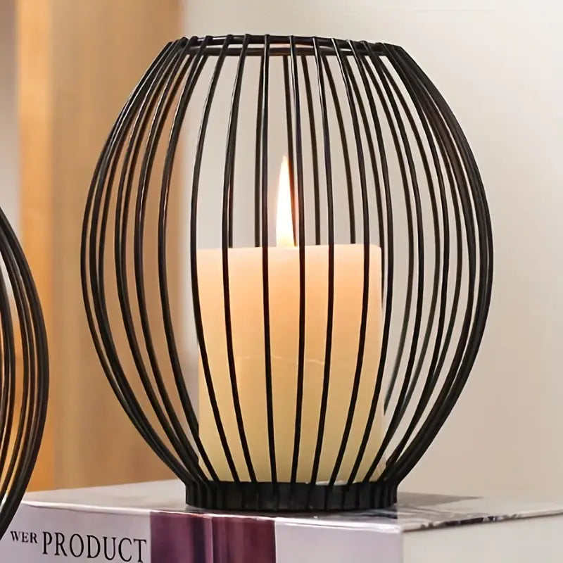 Moderne Metalen Kandelaar Set | Geometrisch Tafelornament & Middenstuk