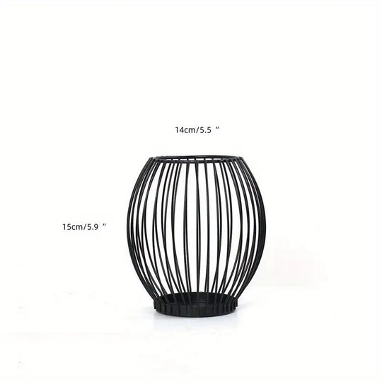 Modern Metal Candle Holder Set | Geometric Table Ornament &amp; Centerpiece