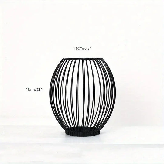 Modern Metal Candle Holder Set | Geometric Table Ornament &amp; Centerpiece