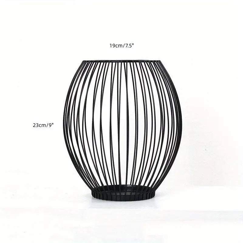 Modern Metal Candle Holder Set | Geometric Table Ornament &amp; Centerpiece