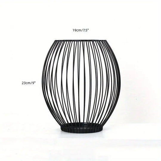 Modern Metal Candle Holder Set | Geometric Table Ornament &amp; Centerpiece