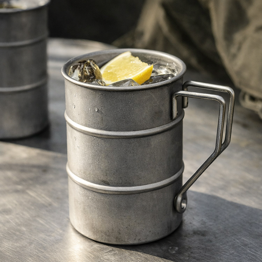 Stainless Steel Camping Mug – Double-Wall Insulated – For Outdoors &amp; Travel