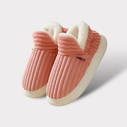 Dames Warme Fleece-gevoerde Pantoffels | Antislip voor binnen Ribfluweel Schoenen