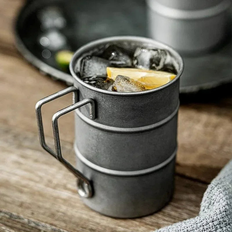 Stainless Steel Camping Mug – Double-Wall Insulated – For Outdoors &amp; Travel
