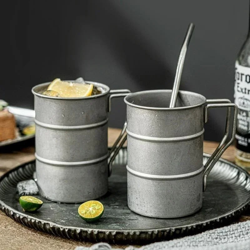 Stainless Steel Camping Mug – Double-Wall Insulated – For Outdoors &amp; Travel