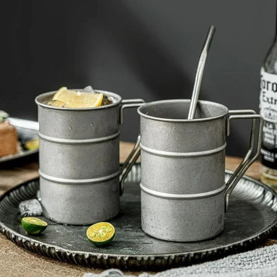 Stainless Steel Camping Mug – Double-Wall Insulated – For Outdoors &amp; Travel