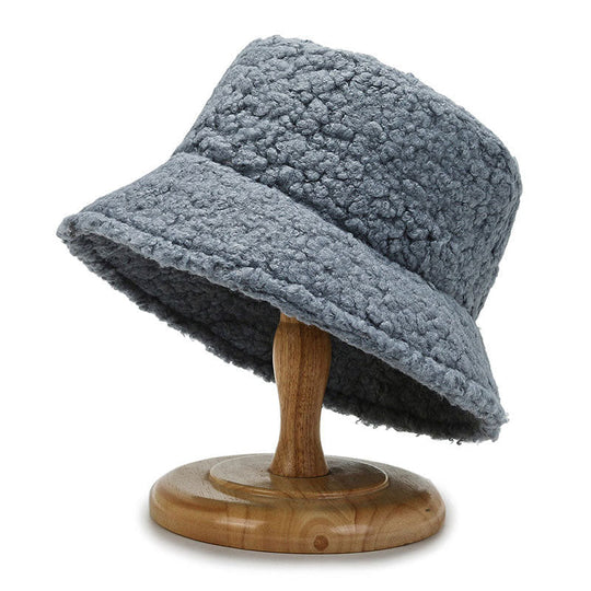 Textured Faux-Fur Bucket Hat | Minimalist Winter Hat