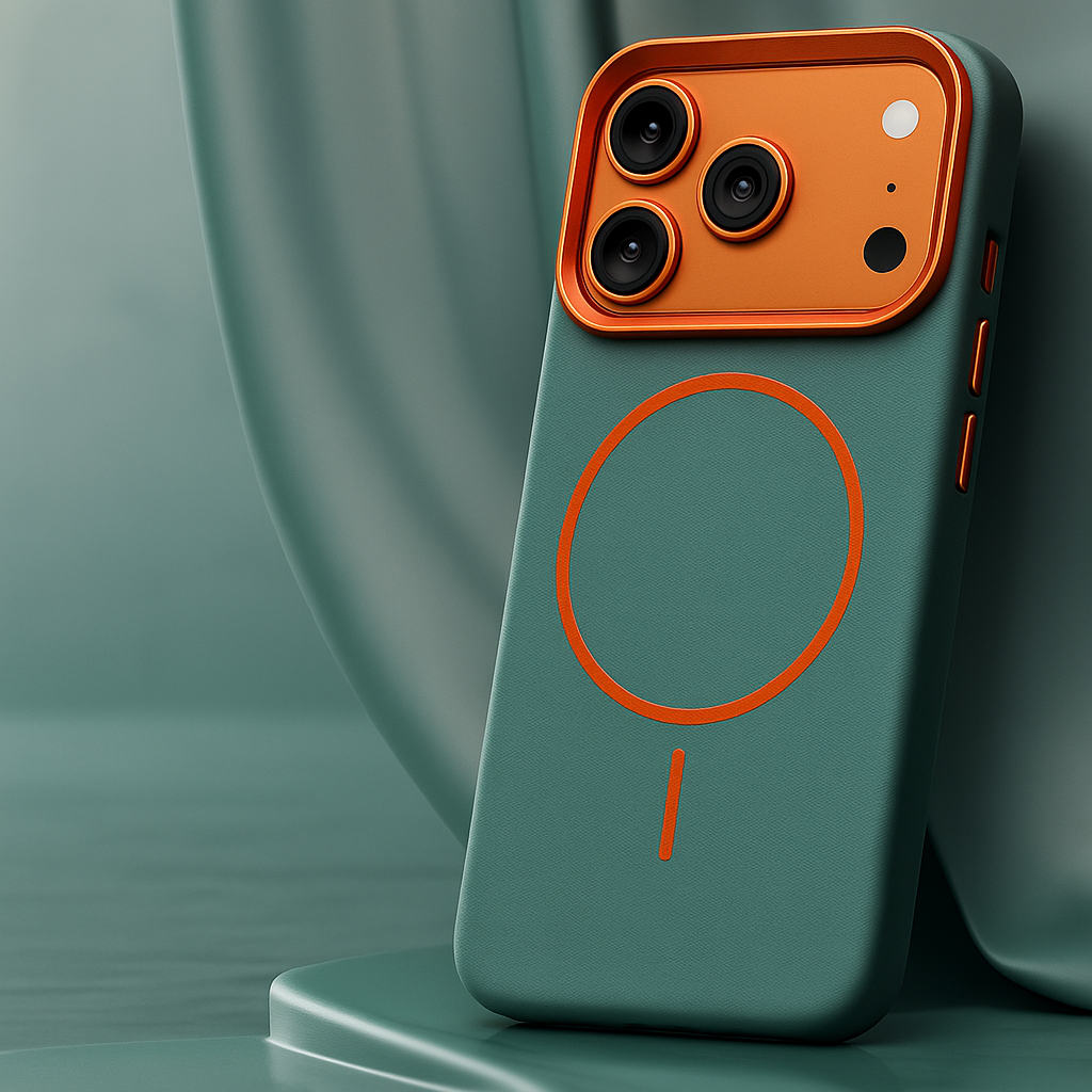 Leren iPhone 17 Hoesje – MagSafe Compatibel met Valbestendig Leder