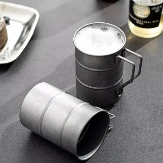 Stainless Steel Camping Mug – Double-Wall Insulated – For Outdoors &amp; Travel