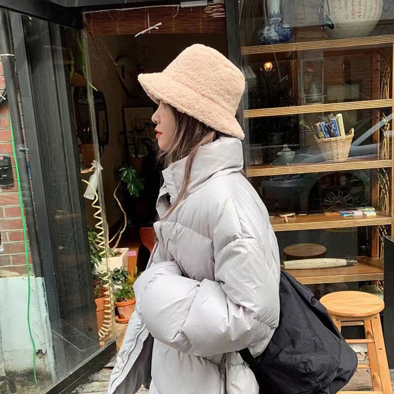 Textured Faux-Fur Bucket Hat | Minimalist Winter Hat