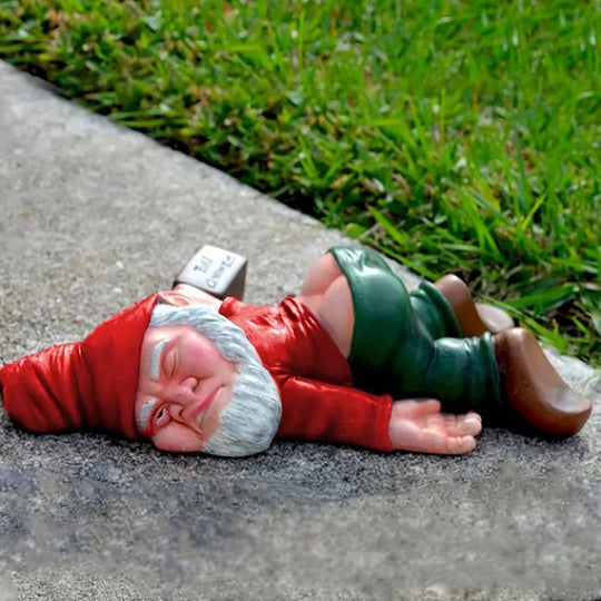 Humorous Lying Garden Statue | Playful Garden Ornament