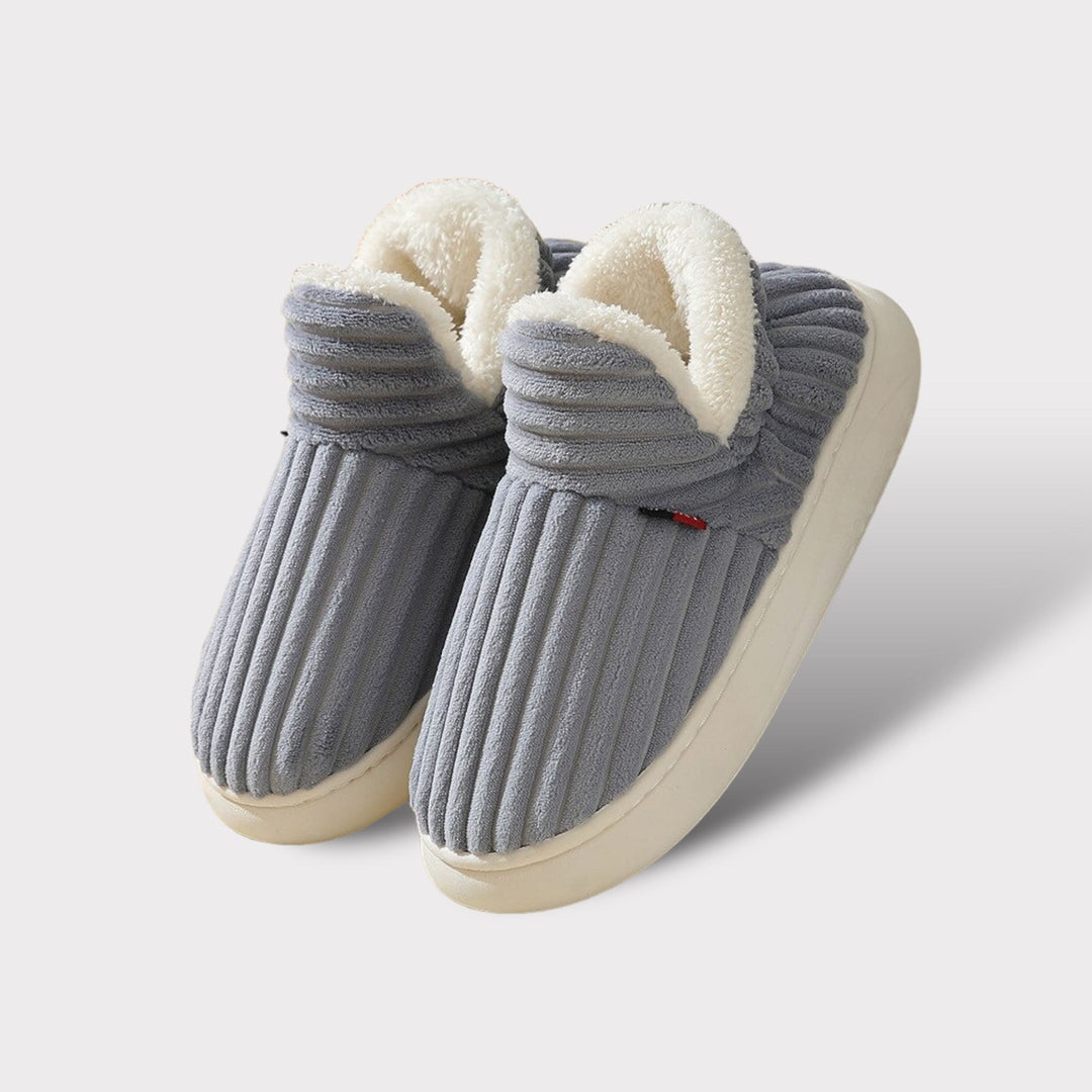 Dames Warme Fleece-gevoerde Pantoffels | Antislip voor binnen Ribfluweel Schoenen