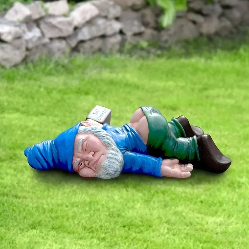 Humorous Lying Garden Statue | Playful Garden Ornament
