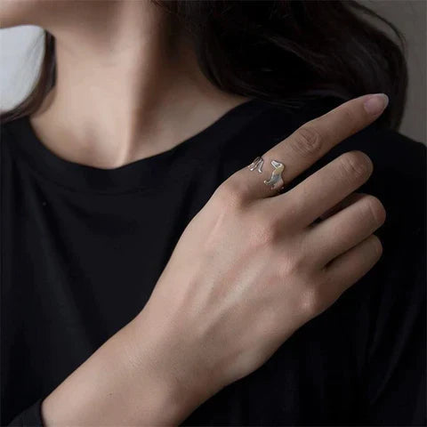 Cute Dachshund Silver Ring – Adjustable and Full of Character