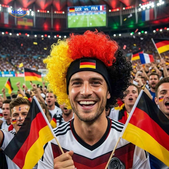 Supporter Pruik Comfortabele Hoofdband - Fan Accessoire voor WK